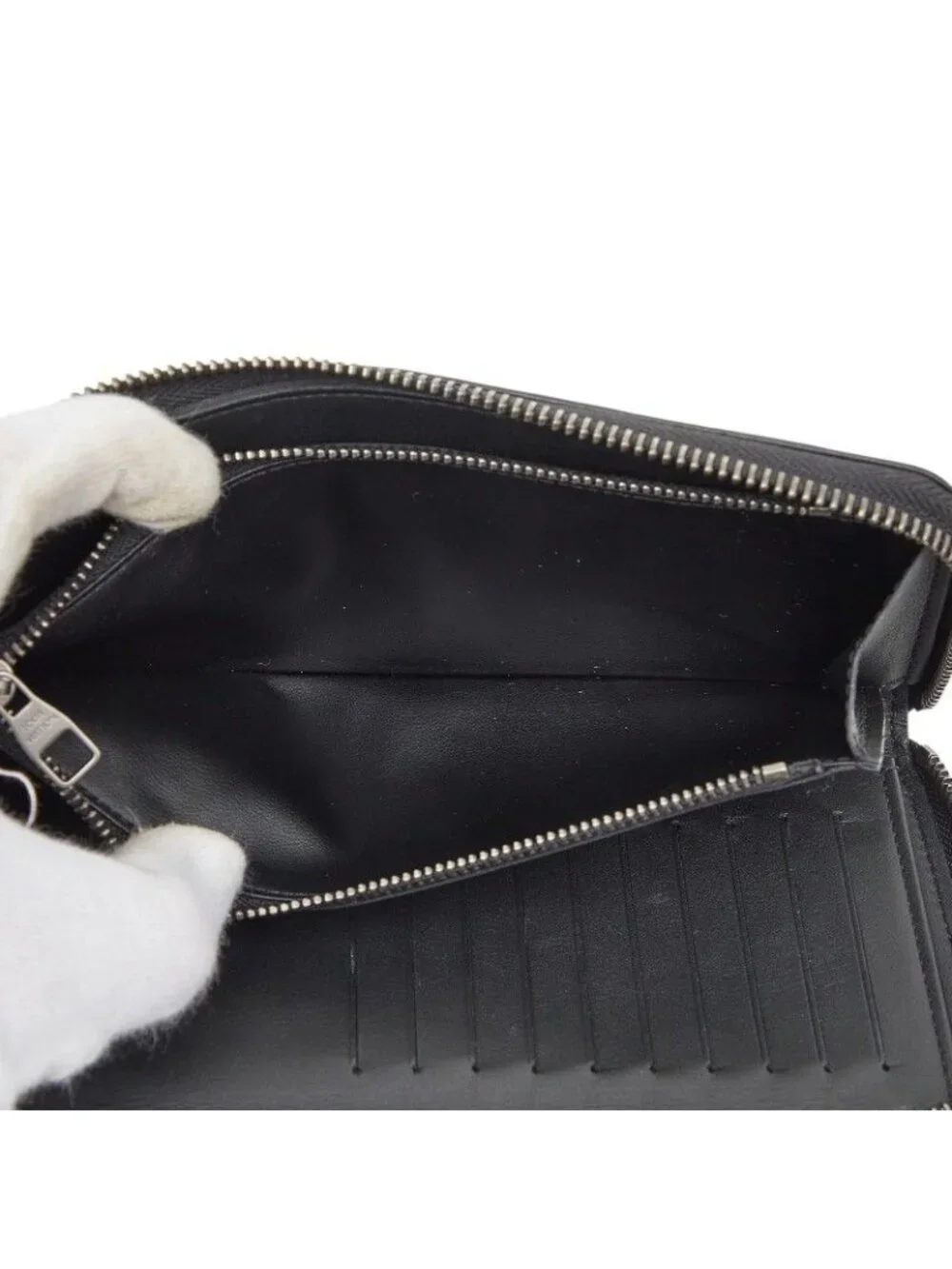 Louis Vuitton Damier Infini Zippy Wallet Vertical Zip Around Onyx Black Leather